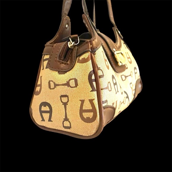 Etienne Agnier Mini Canvas/Leather Handbag - Picture 5 of 13